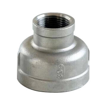 RTS από ανοξείδωτο χάλυβα Reducing Straight Inner Wire Pipe Fitting Female Reducing Socket Coupling Silver