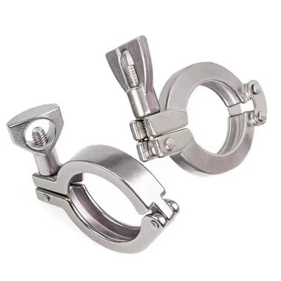 WZ Υγιεινής Tri Clamp Ατσάλι 304 316 Χύτευση Ferrule Flange σωλήνα Double Pin Clamp 1/8 "-4