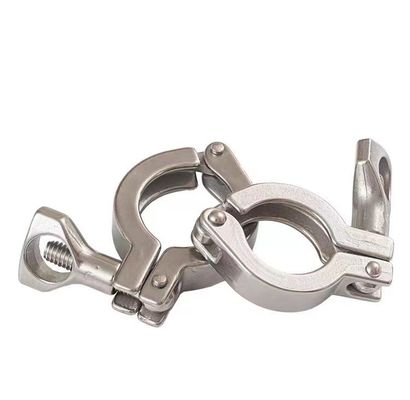 WZ Υγιεινής Tri Clamp Ατσάλι 304 316 Χύτευση Ferrule Flange σωλήνα Double Pin Clamp 1/8 "-4