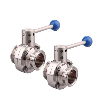 1.5 ίντσες Tri Clamp Υγιεινή πεταλούδα βαλβίδα τραβήξτε χειριστήριο από ανοξείδωτο χάλυβα 304 Standard