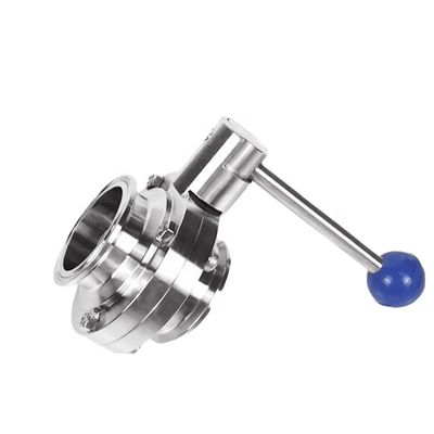 1.5 ίντσες Tri Clamp Υγιεινή πεταλούδα βαλβίδα τραβήξτε χειριστήριο από ανοξείδωτο χάλυβα 304 Standard