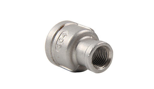 RTS από ανοξείδωτο χάλυβα Reducing Straight Inner Wire Pipe Fitting Female Reducing Socket Coupling Silver