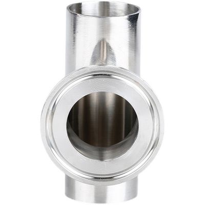 SS304 316L Tri Clamp Equal Tee Pipe Fitting για ρευστωμένες συνδέσεις σωλήνων