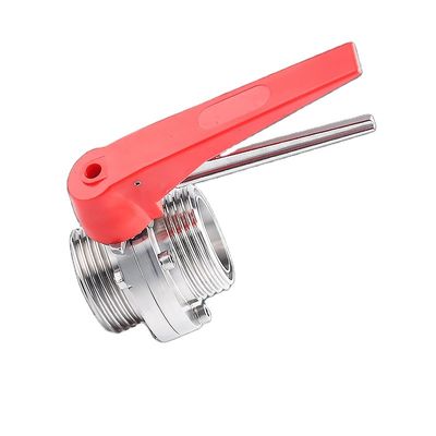 Υγιεινές SS304 / 316L χειροκίνητες βαλβίδες πεταλούδας τρι-σφραγίδας με λαβή σκανδάλη