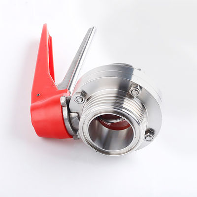 Υγιεινές SS304 / 316L χειροκίνητες βαλβίδες πεταλούδας τρι-σφραγίδας με λαβή σκανδάλη