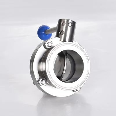 Υγιεινή SS304/316L Ηλεκτρική βαλβίδα τύπου πεταλούδας για μέσο κανονικής θερμοκρασίας