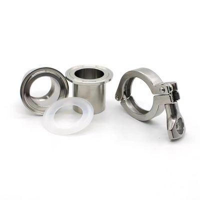 Κώδικας κυλινδρικής κεφαλής WZ SS 304 316 Tri Clamp Quick Connect Sanitary Pipe Clamp Set