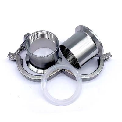 Κώδικας κυλινδρικής κεφαλής WZ SS 304 316 Tri Clamp Quick Connect Sanitary Pipe Clamp Set