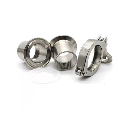 Κώδικας κυλινδρικής κεφαλής WZ SS 304 316 Tri Clamp Quick Connect Sanitary Pipe Clamp Set