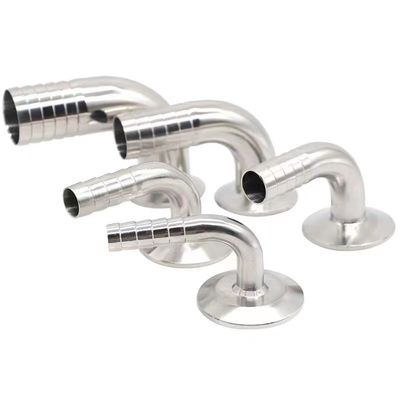 Υγιεινές SS304 316 316L Tri Clamp 90DEG Σωλήνας Barb Tri Clover Συμφωνητικό Σύνδεσμο Σωλήνων