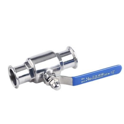1''-8' Standard Stainless Steel Ss 304 316 Υγειονομική βαλβίδα με σφαίρα τρι-σφραγίδας με σχεδιασμό