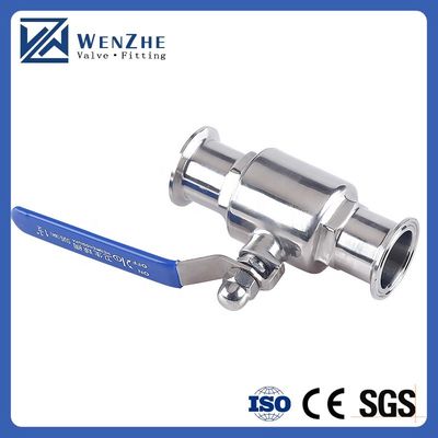 1''-8' Standard Stainless Steel Ss 304 316 Υγειονομική βαλβίδα με σφαίρα τρι-σφραγίδας με σχεδιασμό
