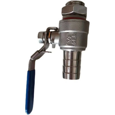 Ασημένιο WZ 1/2" από ανοξείδωτο χάλυβα 304 2PC Βαλβίδα σφαίρας αγωγού με κλωστή SS Βαλβίδα σφαίρας αγωγού