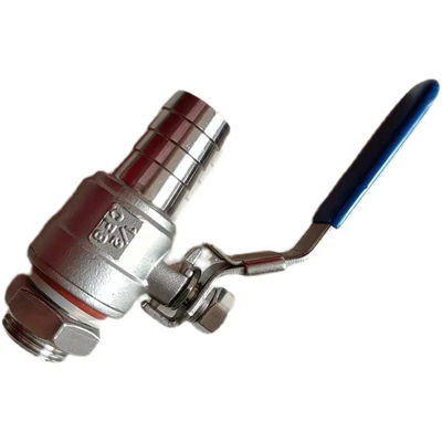 Ασημένιο WZ 1/2" από ανοξείδωτο χάλυβα 304 2PC Βαλβίδα σφαίρας αγωγού με κλωστή SS Βαλβίδα σφαίρας αγωγού