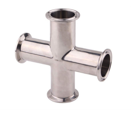 Πρότυπο 4 Way Cross Clamp Fits 1.5 "Tri-clamp Υγιεινή Εγκατάσταση από ανοξείδωτο χάλυβα 304