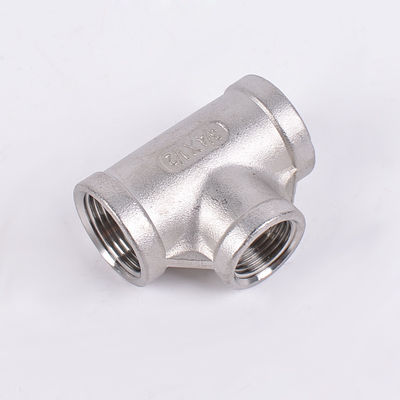 1/2" Tee Γυναίκα NPT T σχήμα 3 Way Cast Pipe Fitting OEM Υποστήριξη ανοξείδωτο χάλυβα 304