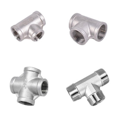 1/2" Tee Γυναίκα NPT T σχήμα 3 Way Cast Pipe Fitting OEM Υποστήριξη ανοξείδωτο χάλυβα 304