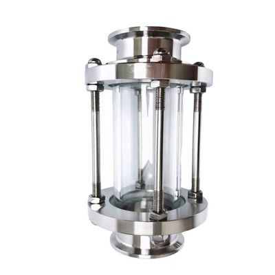 Τροφίμων Ατσάλι 304 316L Υγιεινές Tri Clamp οπτική γυαλί σωλήνα Εγκατάσταση σωληνώδη οπτική γυαλί