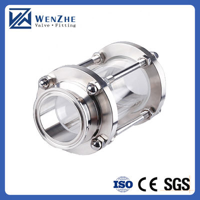 Τροφίμων Ατσάλι 304 316L Υγιεινές Tri Clamp οπτική γυαλί σωλήνα Εγκατάσταση σωληνώδη οπτική γυαλί