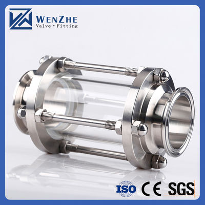 Τροφίμων Ατσάλι 304 316L Υγιεινές Tri Clamp οπτική γυαλί σωλήνα Εγκατάσταση σωληνώδη οπτική γυαλί