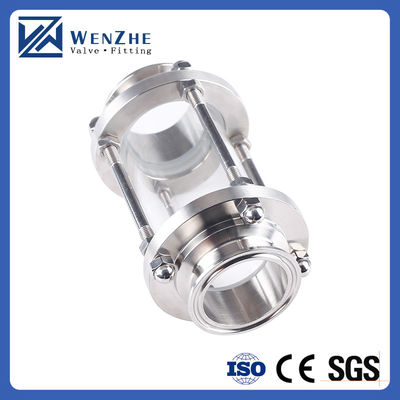 Τροφίμων Ατσάλι 304 316L Υγιεινές Tri Clamp οπτική γυαλί σωλήνα Εγκατάσταση σωληνώδη οπτική γυαλί