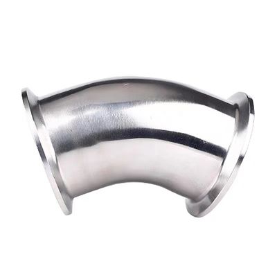 Υγιεινής 90 βαθμούς 45 βαθμούς 2 " Tri Clamp Elbow Casting SS304 316L Τροφίμων Τάξη TC Clamped