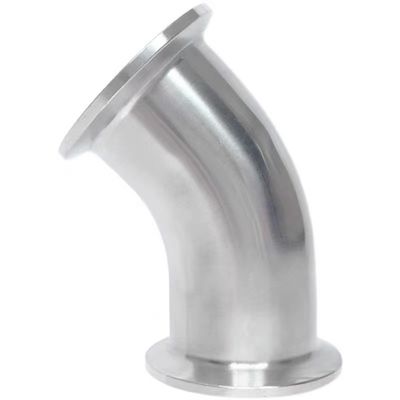 Υγιεινής 90 βαθμούς 45 βαθμούς 2 " Tri Clamp Elbow Casting SS304 316L Τροφίμων Τάξη TC Clamped