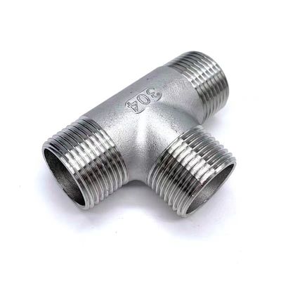 3 Way Stainless Steel 1/2 "NPT αρσενικό Τυποποιημένο σωλήνα σωλήνα Τ Τυποποιημένο αρσενικό Tee Fitting