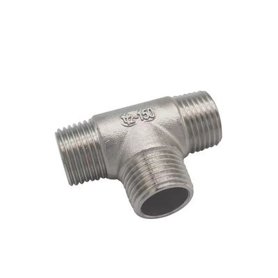 3 Way Stainless Steel 1/2 "NPT αρσενικό Τυποποιημένο σωλήνα σωλήνα Τ Τυποποιημένο αρσενικό Tee Fitting