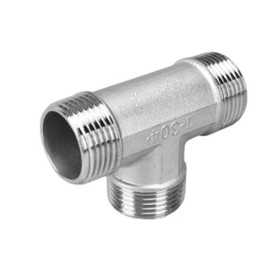 3 Way Stainless Steel 1/2 "NPT αρσενικό Τυποποιημένο σωλήνα σωλήνα Τ Τυποποιημένο αρσενικό Tee Fitting