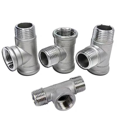 3 Way Stainless Steel 1/2 "NPT αρσενικό Τυποποιημένο σωλήνα σωλήνα Τ Τυποποιημένο αρσενικό Tee Fitting