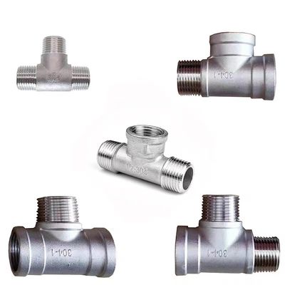 3 Way Stainless Steel 1/2 "NPT αρσενικό Τυποποιημένο σωλήνα σωλήνα Τ Τυποποιημένο αρσενικό Tee Fitting