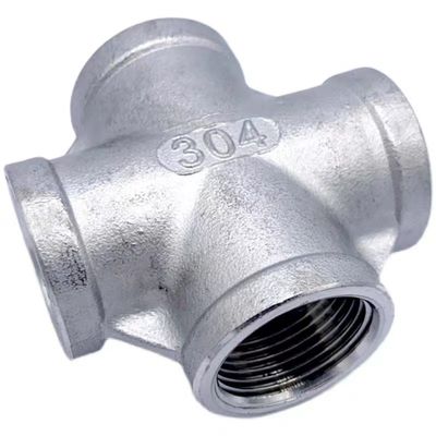 Ατσάλι από ανοξείδωτο χάλυβα 3/4 " θηλυκό 4 Way Cross Cast Pipe Fitting Coupling για σύνδεση