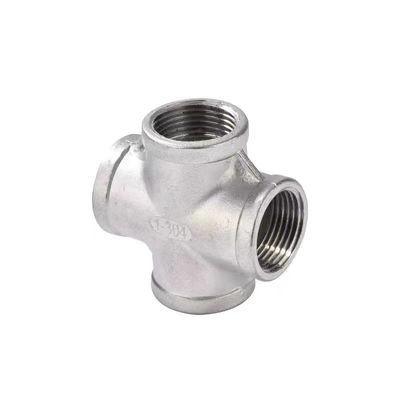 Ατσάλι από ανοξείδωτο χάλυβα 3/4 " θηλυκό 4 Way Cross Cast Pipe Fitting Coupling για σύνδεση
