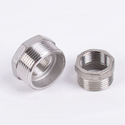 Ατσάλι από ανοξείδωτο χάλυβα Reducer Hex Bushing 1"-8" αρσενικό NPT σε 3/4" θηλυκό NPT Cast Pipe Adapter Fitting