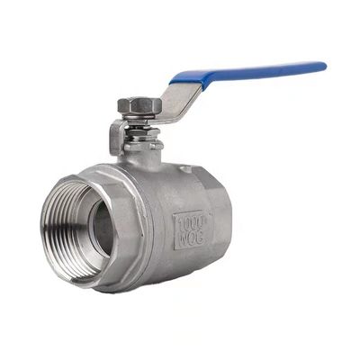 WZ ανοξείδωτο χάλυβα SS 304 316 NPT BSP 2PC βαλβίδα σφαίρας προσαρμοσμένη για μακροζωία
