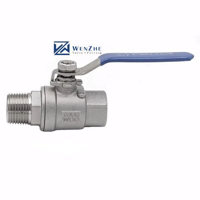 Άντρας και θηλυκή πλήρης θύρα BSP BSPT NPT Q11F 304 316 WCB CF8 1000 wog Ελαστική βαλβίδα σφαίρας 2pc