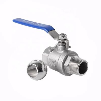 Άντρας και θηλυκή πλήρης θύρα BSP BSPT NPT Q11F 304 316 WCB CF8 1000 wog Ελαστική βαλβίδα σφαίρας 2pc