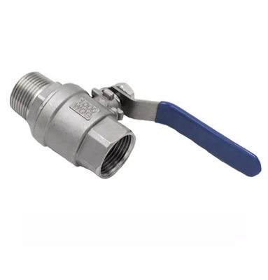 Άντρας και θηλυκή πλήρης θύρα BSP BSPT NPT Q11F 304 316 WCB CF8 1000 wog Ελαστική βαλβίδα σφαίρας 2pc