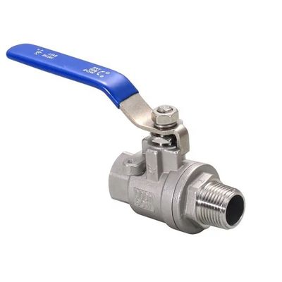 Άντρας και θηλυκή πλήρης θύρα BSP BSPT NPT Q11F 304 316 WCB CF8 1000 wog Ελαστική βαλβίδα σφαίρας 2pc