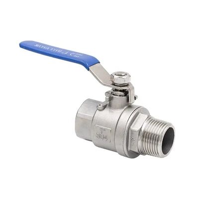 Άντρας και θηλυκή πλήρης θύρα BSP BSPT NPT Q11F 304 316 WCB CF8 1000 wog Ελαστική βαλβίδα σφαίρας 2pc