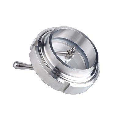 10bar Υγιεινές από ανοξείδωτο χάλυβα 304/316L συγκολλημένο σωλήνα ένωση οπτική γυαλί με σκούπισμα