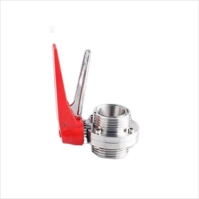 Υγιεινές SS304 / 316L χειροκίνητες ανδρικές βαλβίδες πεταλούδας ODM