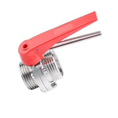 Υγιεινές SS304 / 316L χειροκίνητες ανδρικές βαλβίδες πεταλούδας ODM