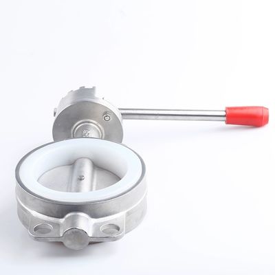 Υγιεινή ατσάλι SS304/316L συγκόλληση συγκόλλησης χειροκίνητη βαλβίδα πεταλούδας D71X-16P