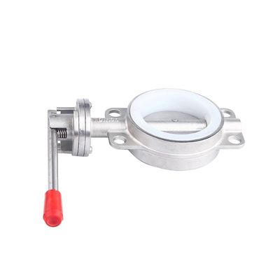 Υγιεινή ατσάλι SS304/316L συγκόλληση συγκόλλησης χειροκίνητη βαλβίδα πεταλούδας D71X-16P