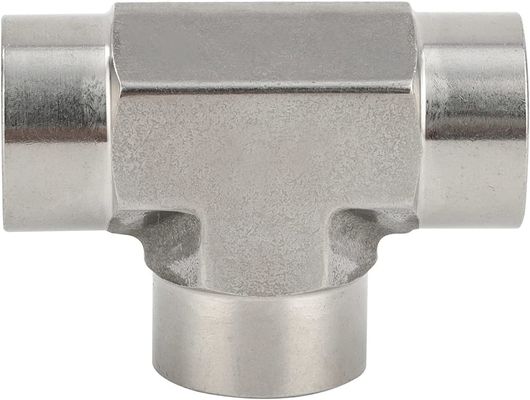 Ατσάλι από ανοξείδωτο χάλυβα 301 T-Fitting 3 Ways Connector 1/8" NPT Γυναίκα x 1/8" NPT Γυναίκα x 1/8" NPT Γυναίκα