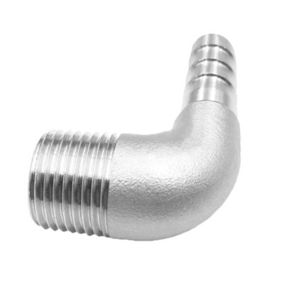Γυναικεία σύνδεση 3/8" Σωλήνα Barb x 1/2" NPT αρσενικό 90 μοίρες αγκώνα προσαρμογέα για την οικιακή παρασκευή