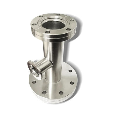 Ατσάλι από ανοξείδωτο χάλυβα 301/304/316 KF Equal Tee Connect Flange Vacuum Fitting με υποστήριξη OEM
