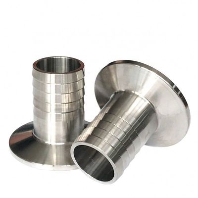 Υγιεινές 304 316L από ανοξείδωτο χάλυβα Tri Clamp Hose Ferrule Fitting with Round Head Code